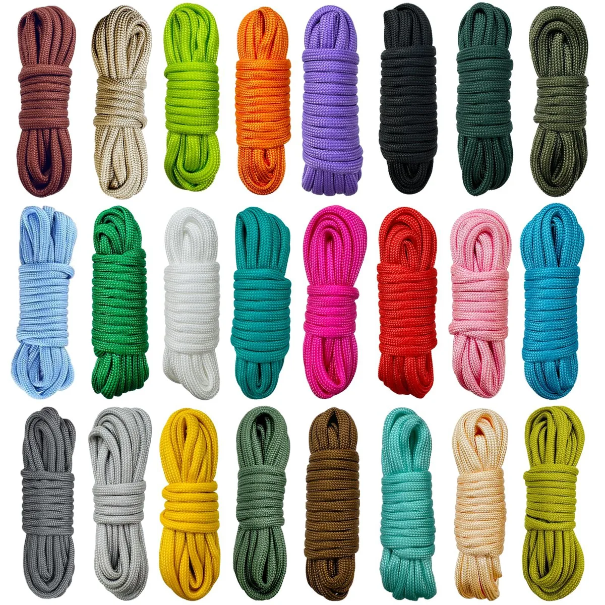 Mesench 24 Colors B 240ft Paracord Kit 550lb Type III 24x10ft 4mm — product photo