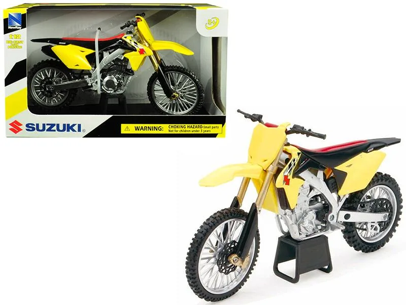 New Ray Toys New Ray Toys Suzuki RM-Z450 Yellow 1/12 Motorcycle Model — product photo