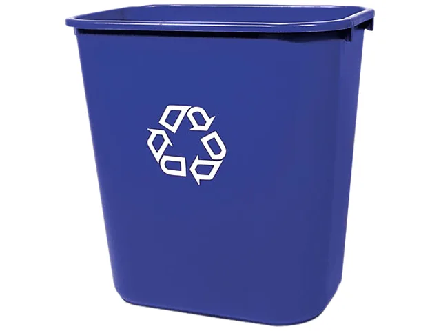 Rubbermaid Commercial Rubbermaid Commercial 295673BE Medium Deskside Recycling Container 28.125 qt Blue — product photo
