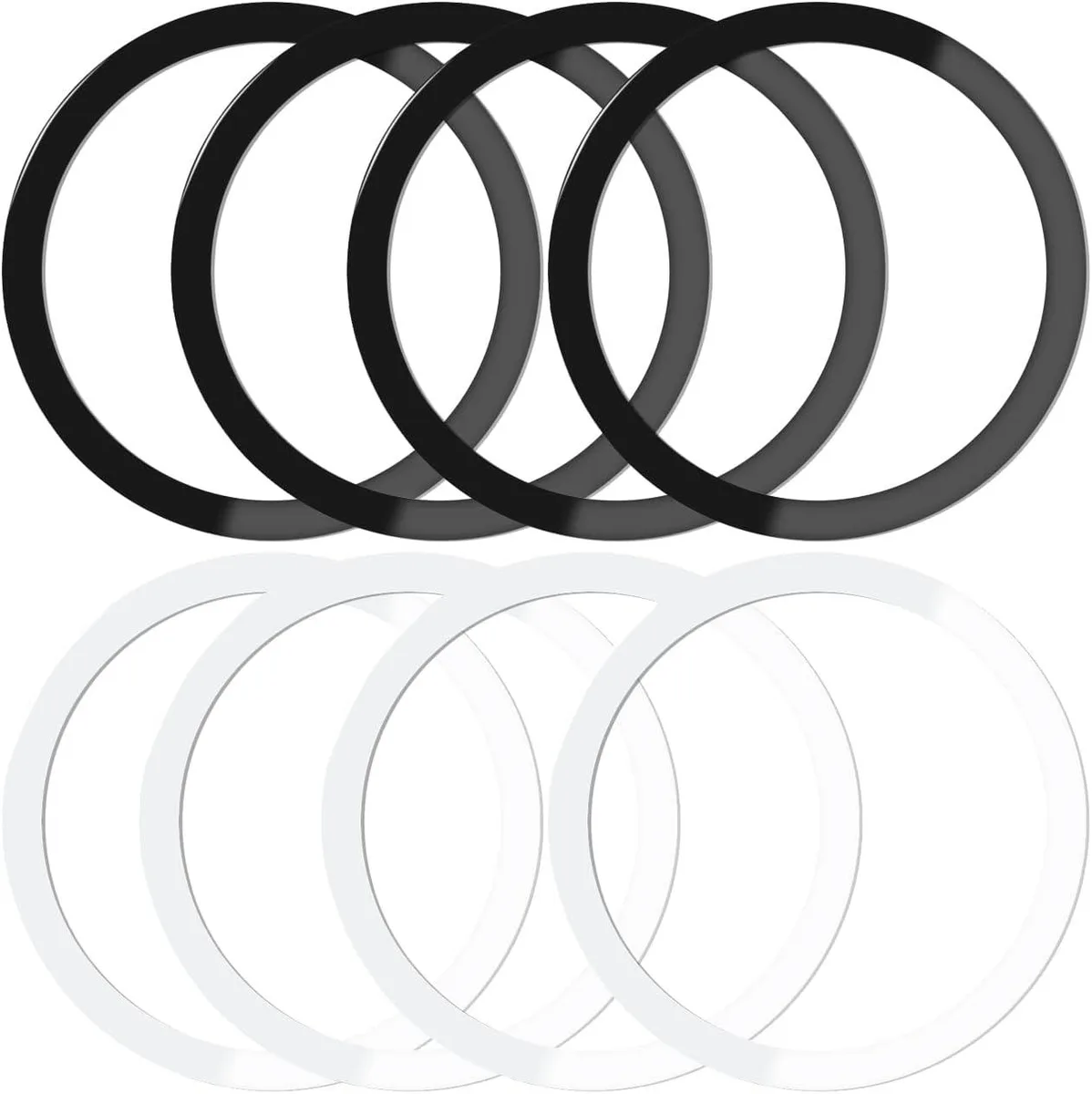 RUOCLRIS RUOCLRIS 8 Pack Universal Metal Rings Sticker (Black,White) — product photo