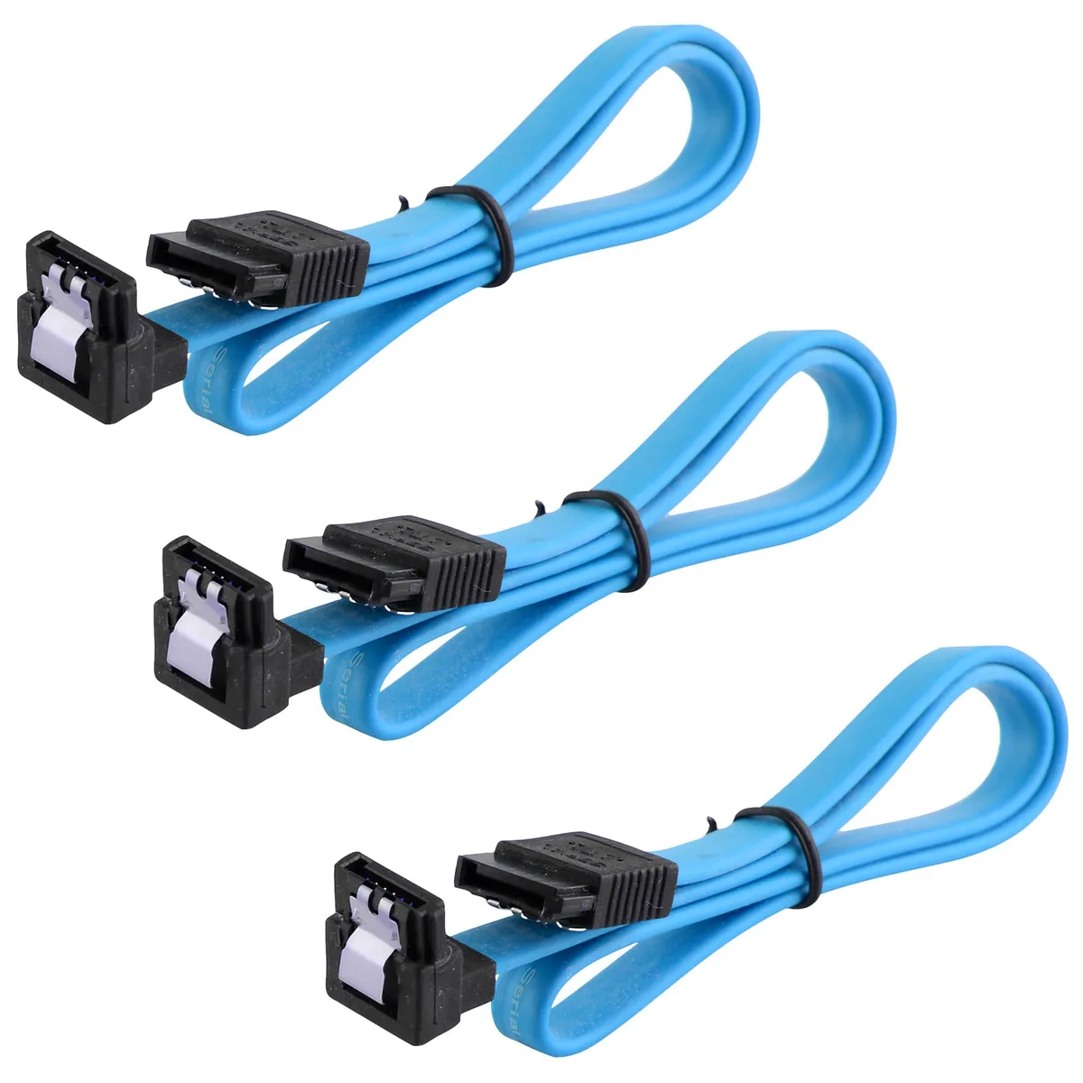  JacobsParts STAL-BLU-3PK SATA cable 3 pack 90 degree 18 inches blue — product photo