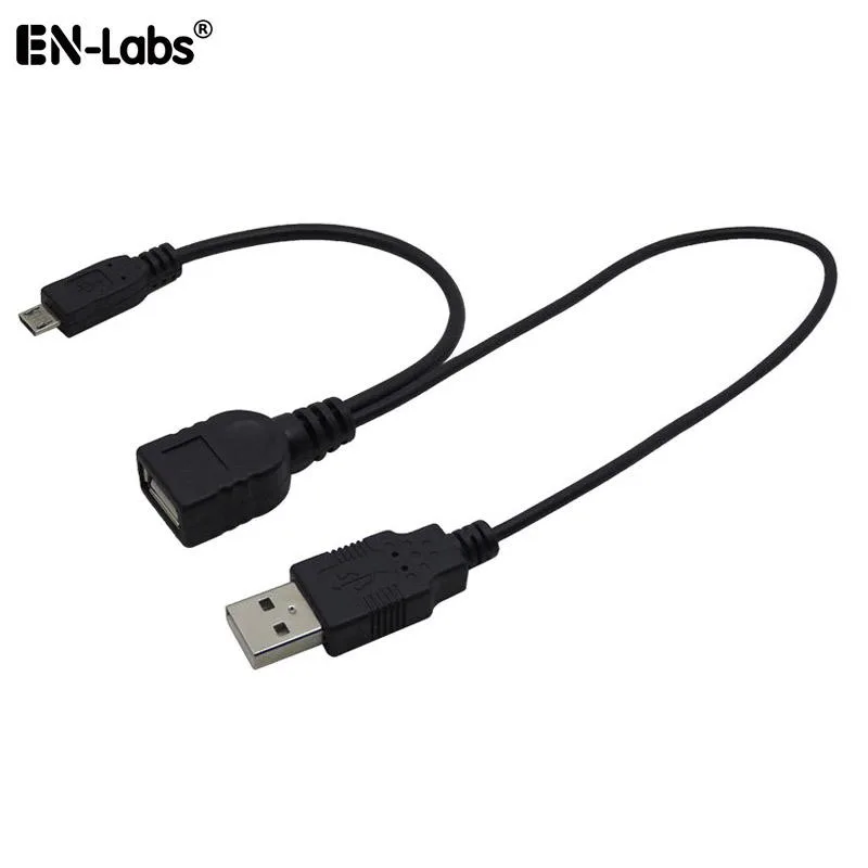 EN-Labs EN-Labs Micro USB OTG Y Splitter Cable 8 in + 12 in — product photo
