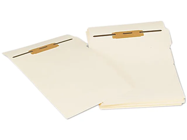 Red side-tab folder dividers, 10 sets, manila stock with fasteners