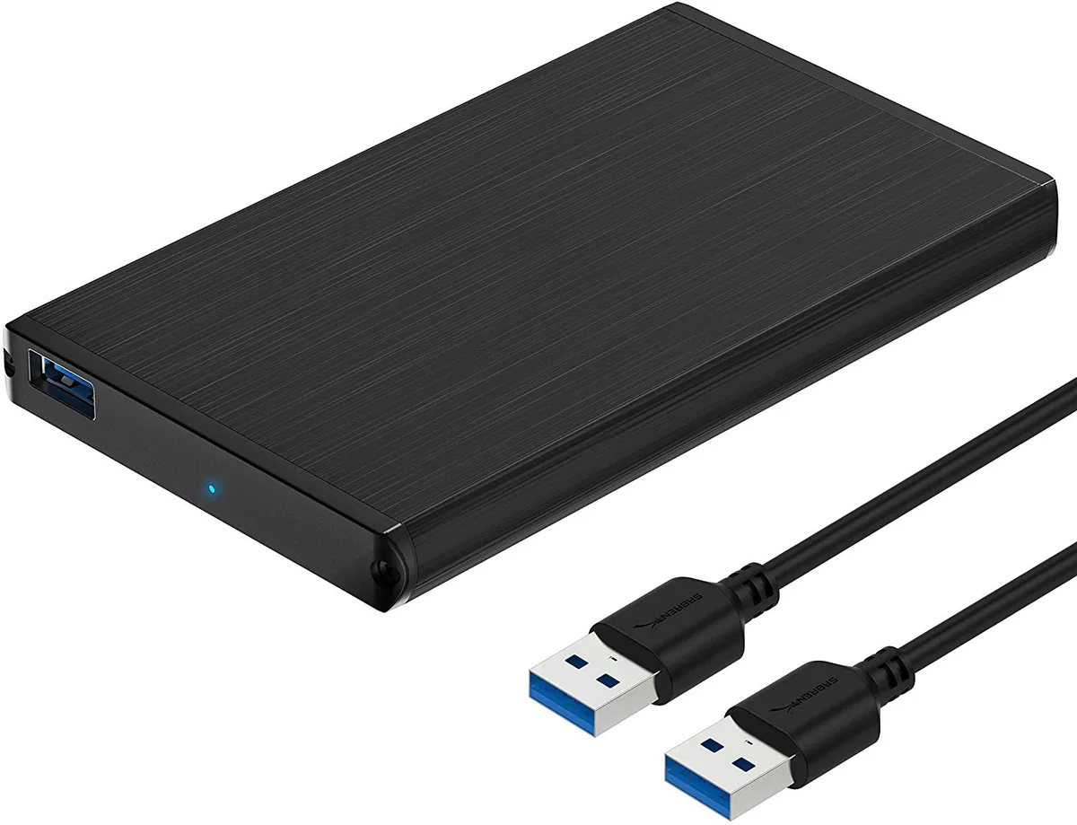 Sabrent Sabrent EC-UK30 2.5" SATA USB 3.0 Aluminum Drive Enclosure, Black — product photo