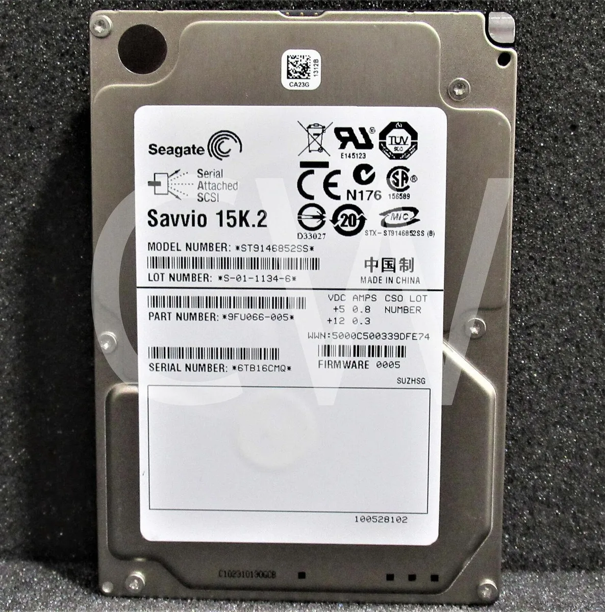 Seagate Seagate Savvio 15K.2 ST9146852SS 146GB 15000RPM 6Gbps 16MB 2.5" SAS internal hard drive — product photo