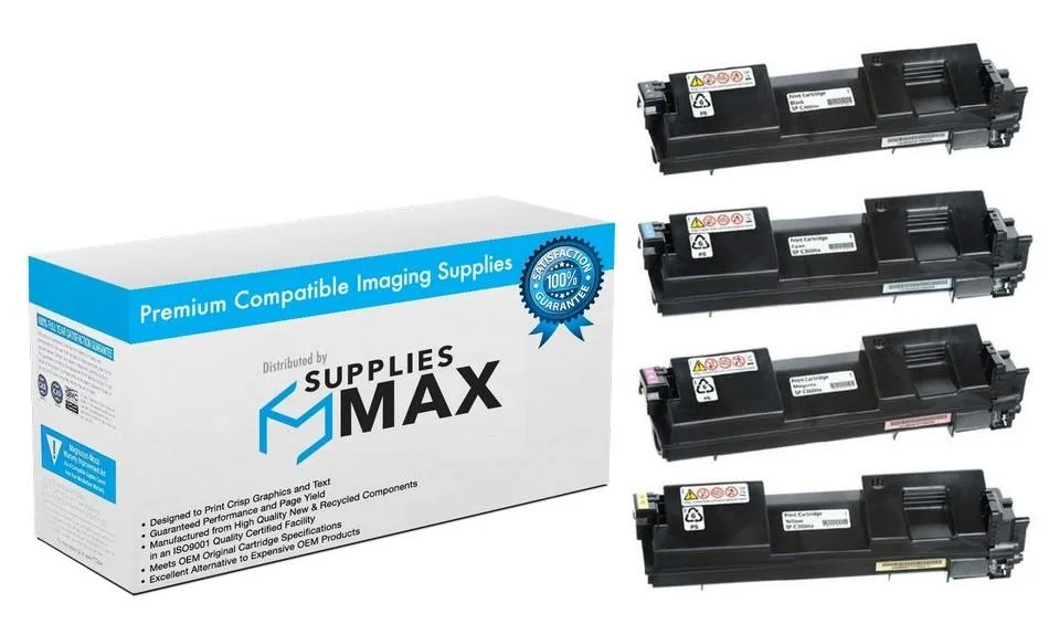 SuppliesMax SuppliesMax 40821MP Toner Cartridge Combo Pack (BK/C/M/Y) — product photo