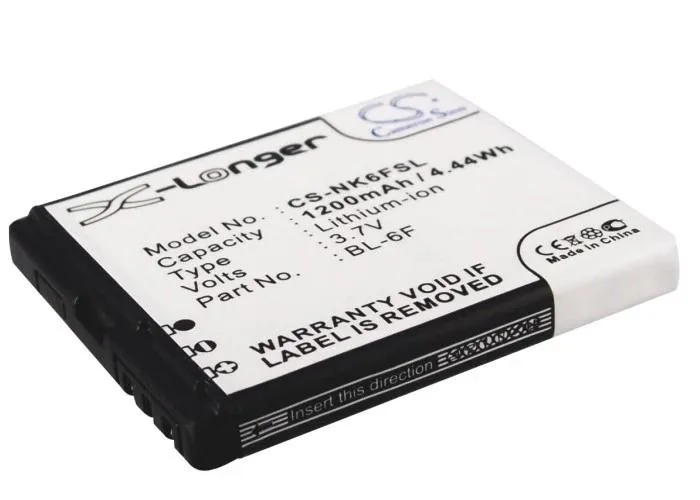 Small rectangular replacement battery pack with label