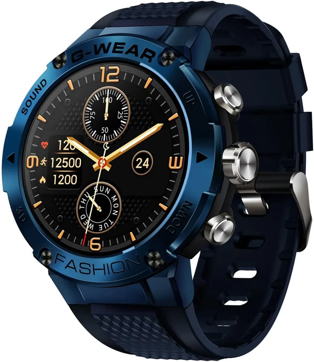 WUQ WUQ Smart Watch Blue 1.32'' IPS 26 Sports 5.0 Bluetooth 360mAh security — product photo