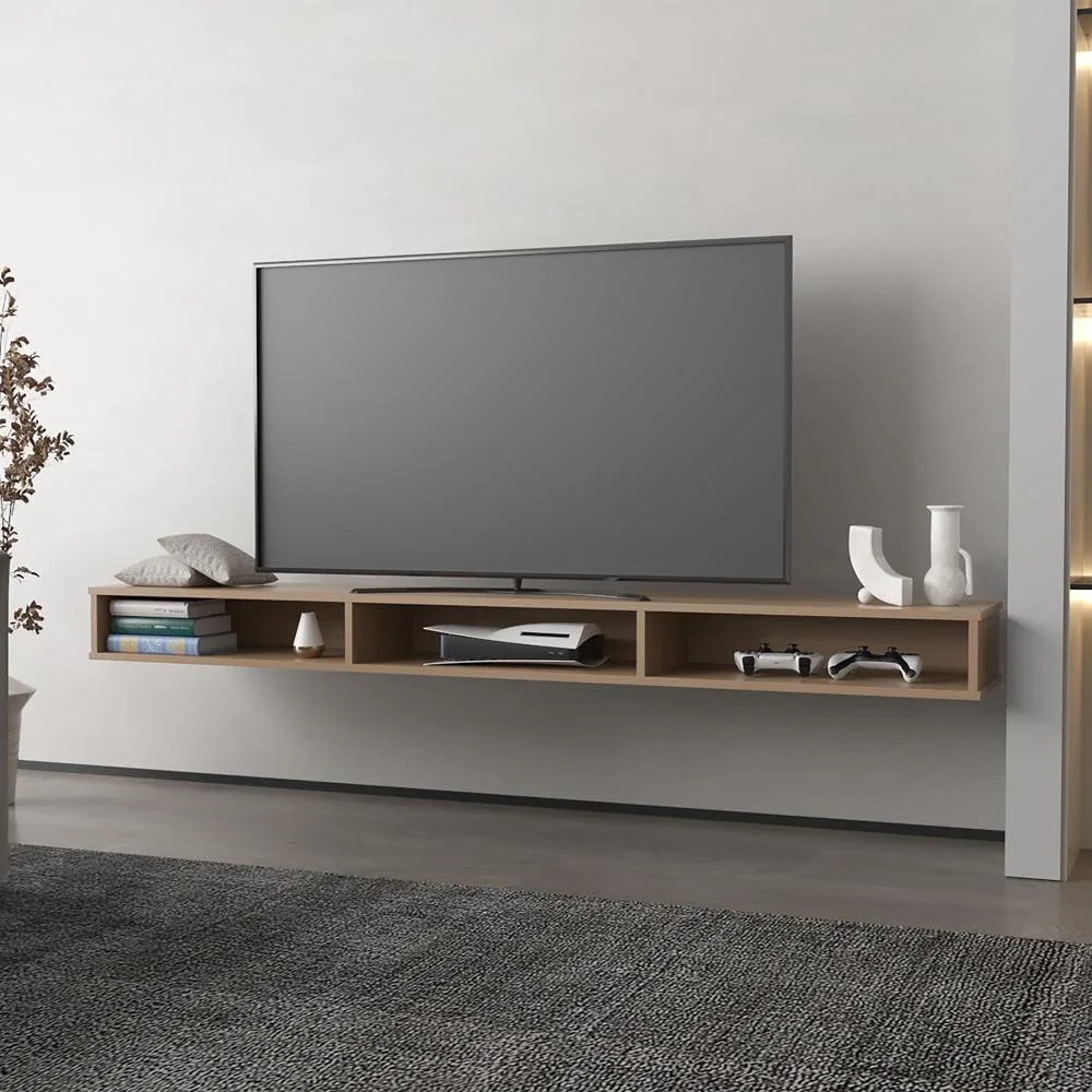 tuphen tuphen Wall-Mounted TV Stand Beige 11 lbs — product photo