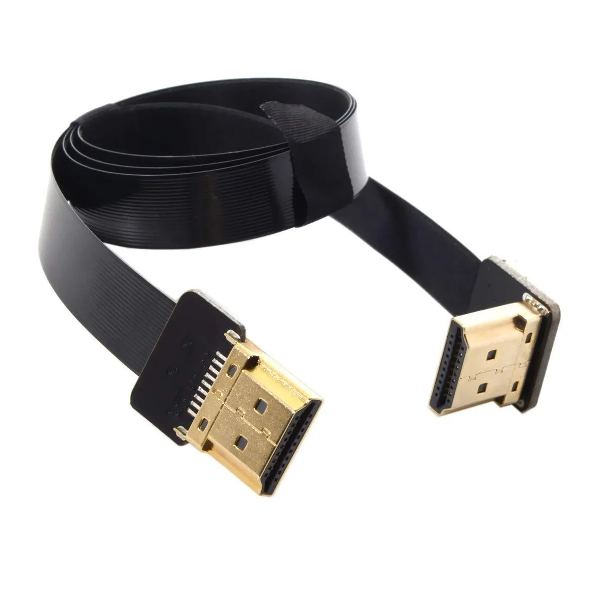 LORDWORLD LORDWORLD HDMI Male to Up Angled 90° Male Flat Cable 50cm — product photo