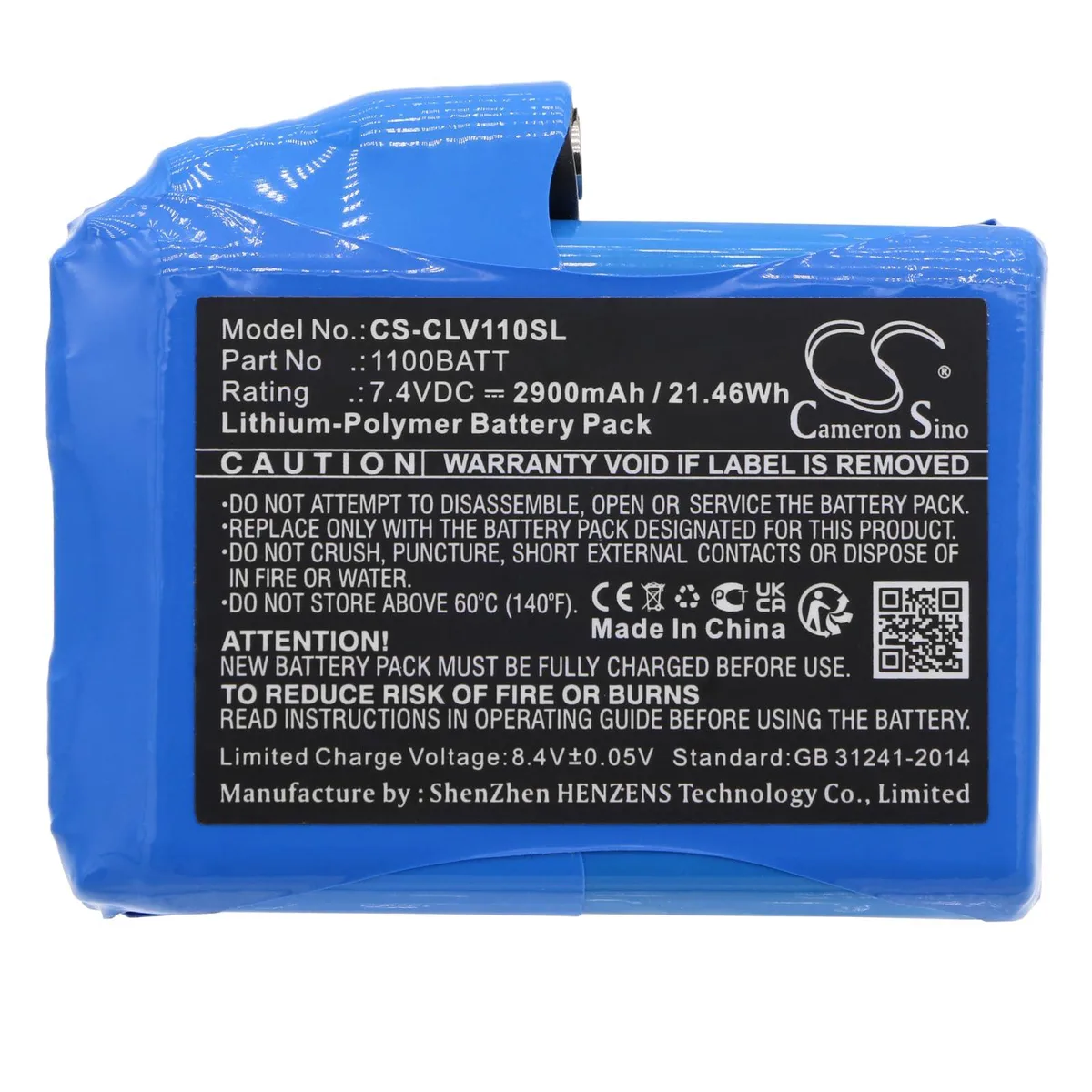  Cameron Sino 1100BATT 2900mAh 7.4V heated glove battery — product photo