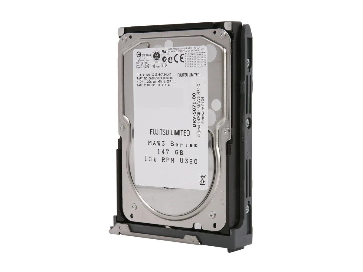 Fujitsu Fujitsu MAW3147NC 147GB 10000 RPM 8MB SCSI Ultra320 80pin 3.5" internal hard drive — product photo