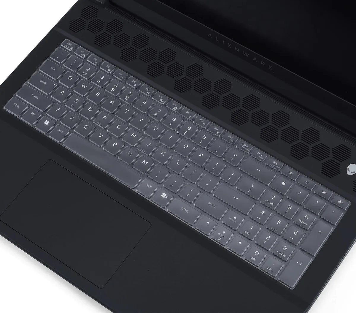 LEZE Keyboard Cover for 18" Dell Alienware 18 Area-51 AA18250 Gaming Laptop TPU — product photo