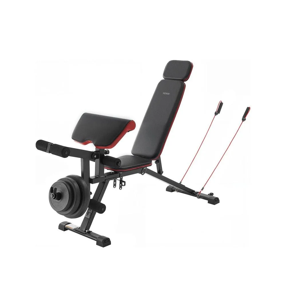 VEVOR VEVOR SJ706 Adjustable Weight Bench 800lbs Leg Extension Preacher Pad — product photo
