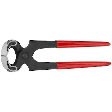 Red-dipped plastic handles on forged oil-hardened end cutting pliers