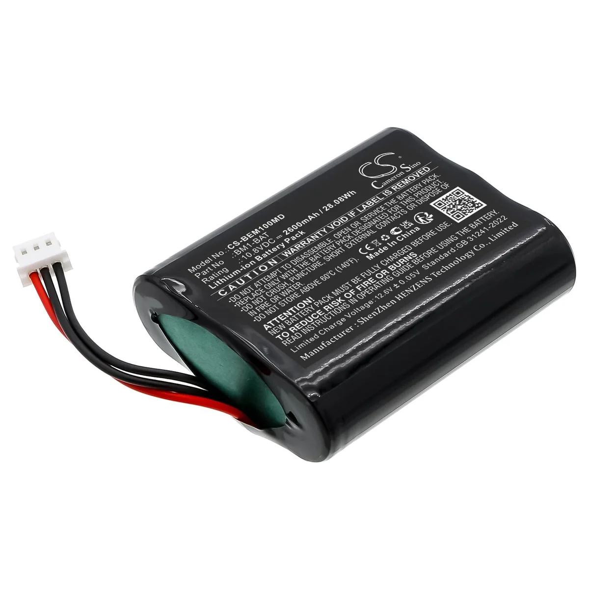  Cameron Sino BM1 Vet BM1-BAT BN180226 2600mAh 10.8V — product photo