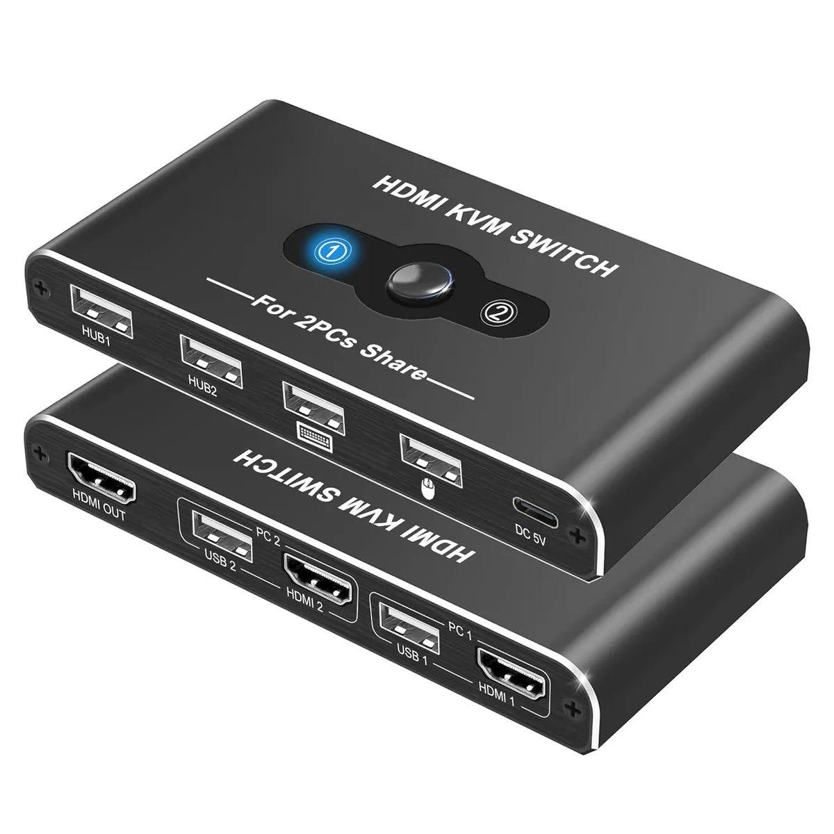 AUTYUE AUTYUE 2 Port HDMI KVM Switch 4K@60Hz 1 Monitor 4 USB — product photo
