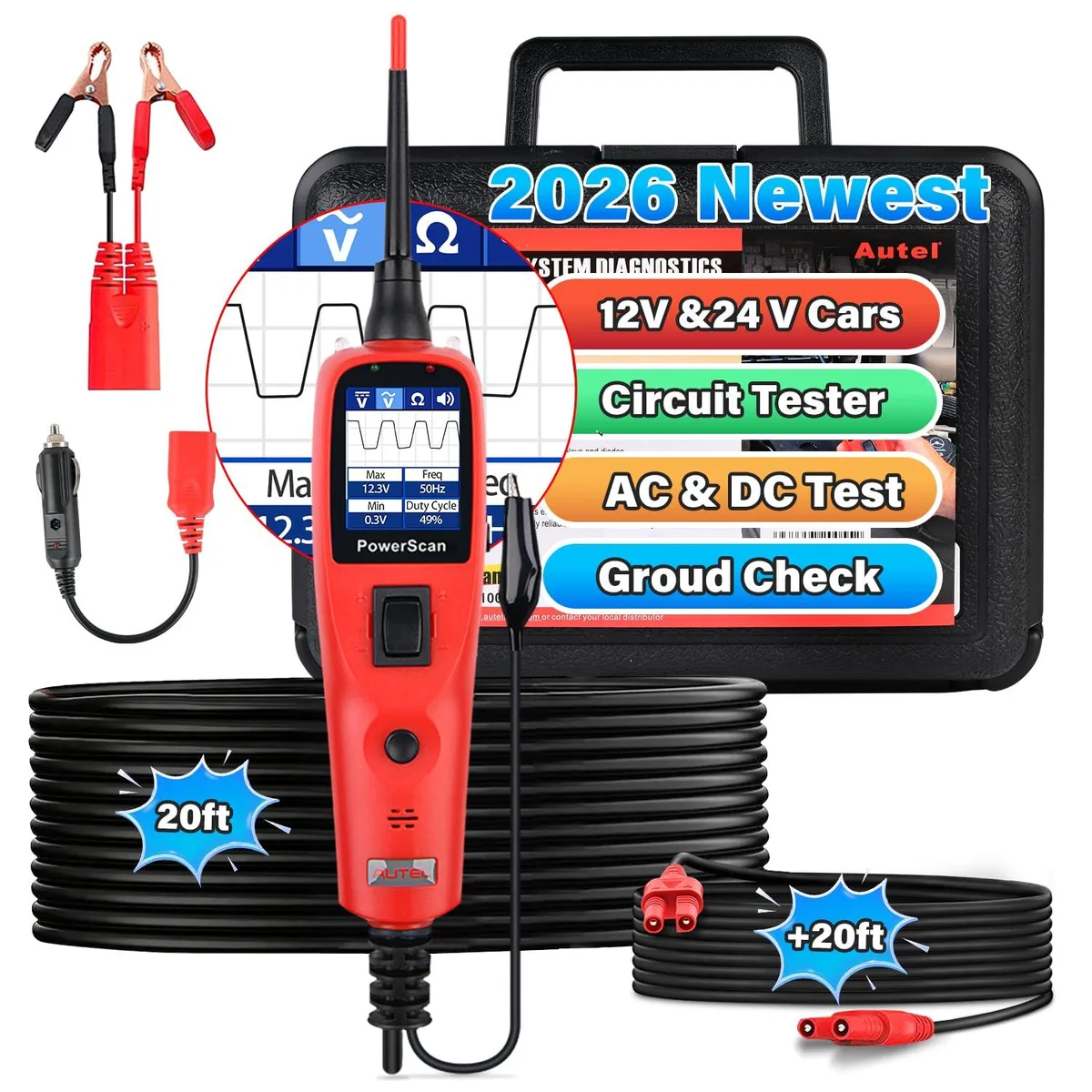 Autel PowerScan PS100 Circuit Tester 2.0 12-24V — product photo