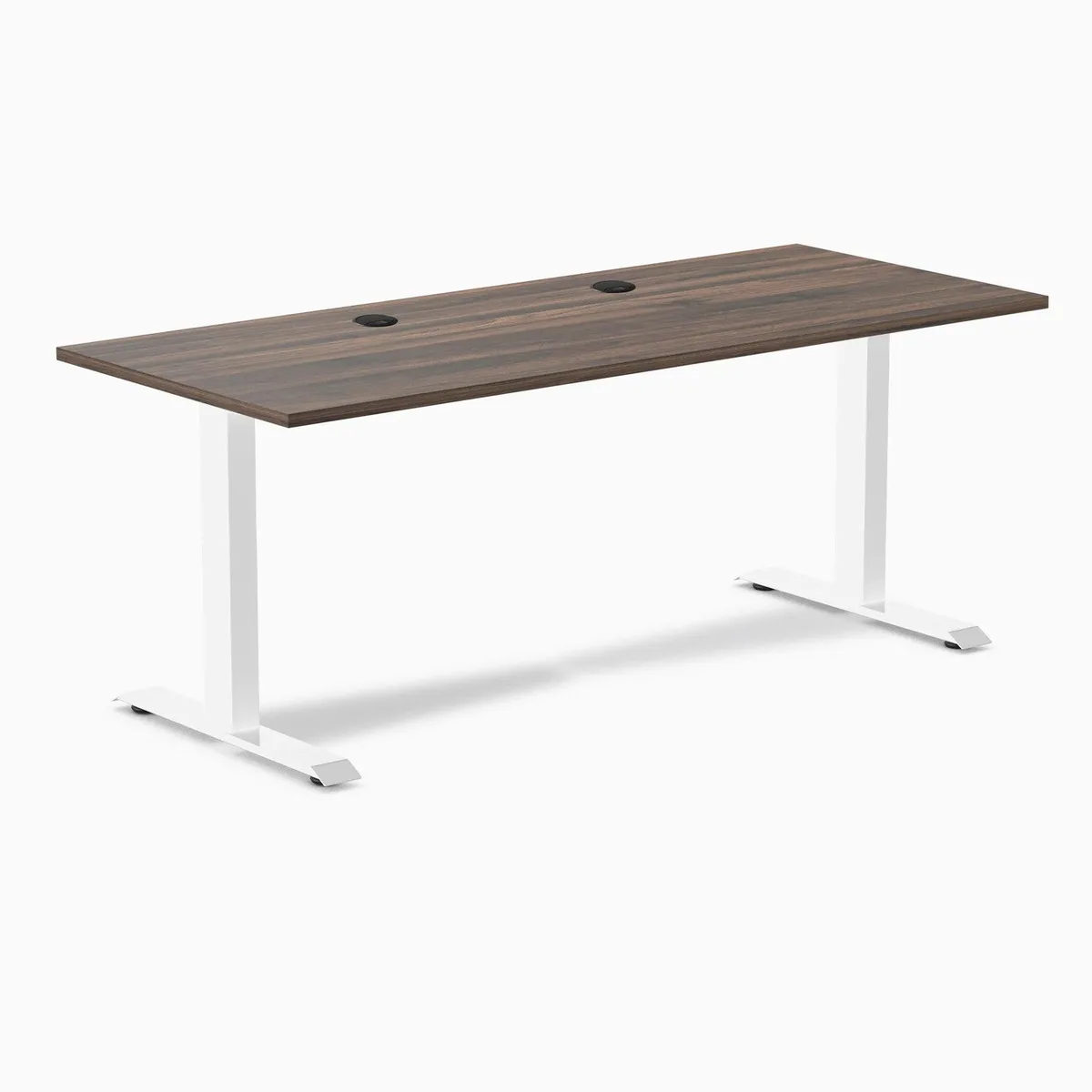Desky Desky Zero Laminate Office Desk Jarrah Legno White 70.9 x 29.5 in — product photo