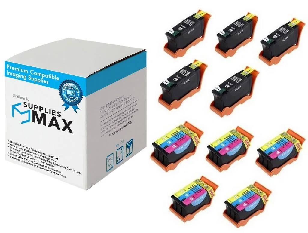 SuppliesMax SuppliesMax Dell 5B5CS22 High Yield Inkjet Combo Pack 10 Cartridges — product photo