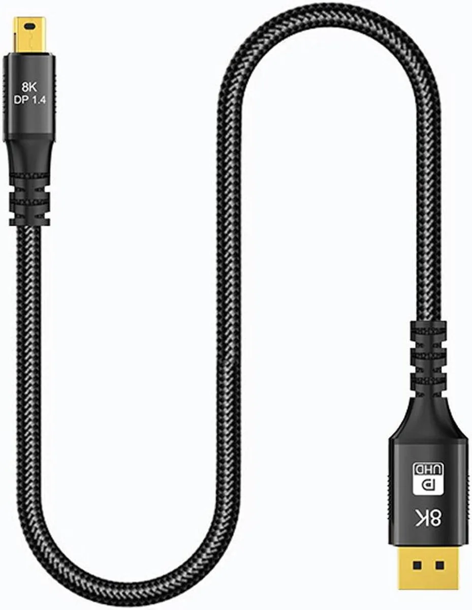 SMUGDESK SMUGDESK Mini DP to DisplayPort cable 8K 60Hz 4K 144Hz 6.6ft — product photo