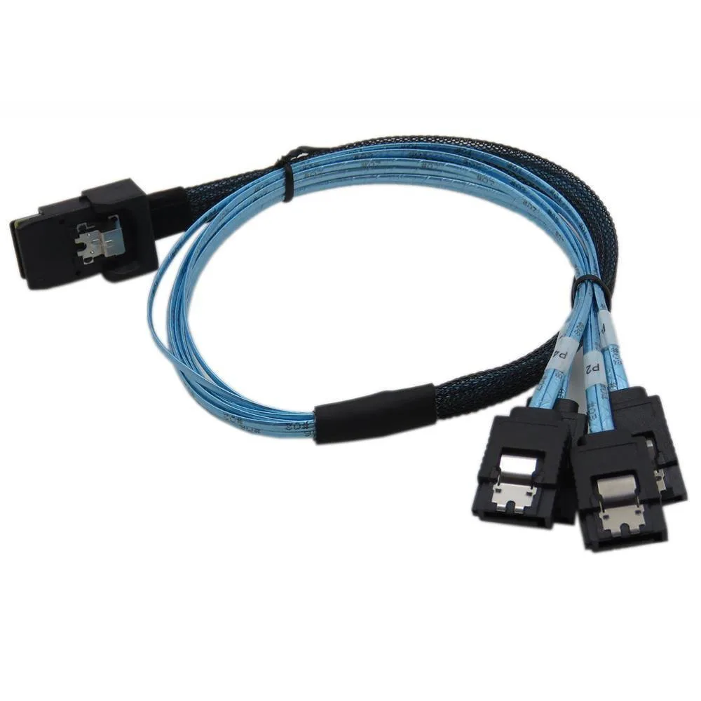 EN-Labs EN-Labs SAS Cable SFF-8087 to 4 SATA 0.5m Blue — product photo