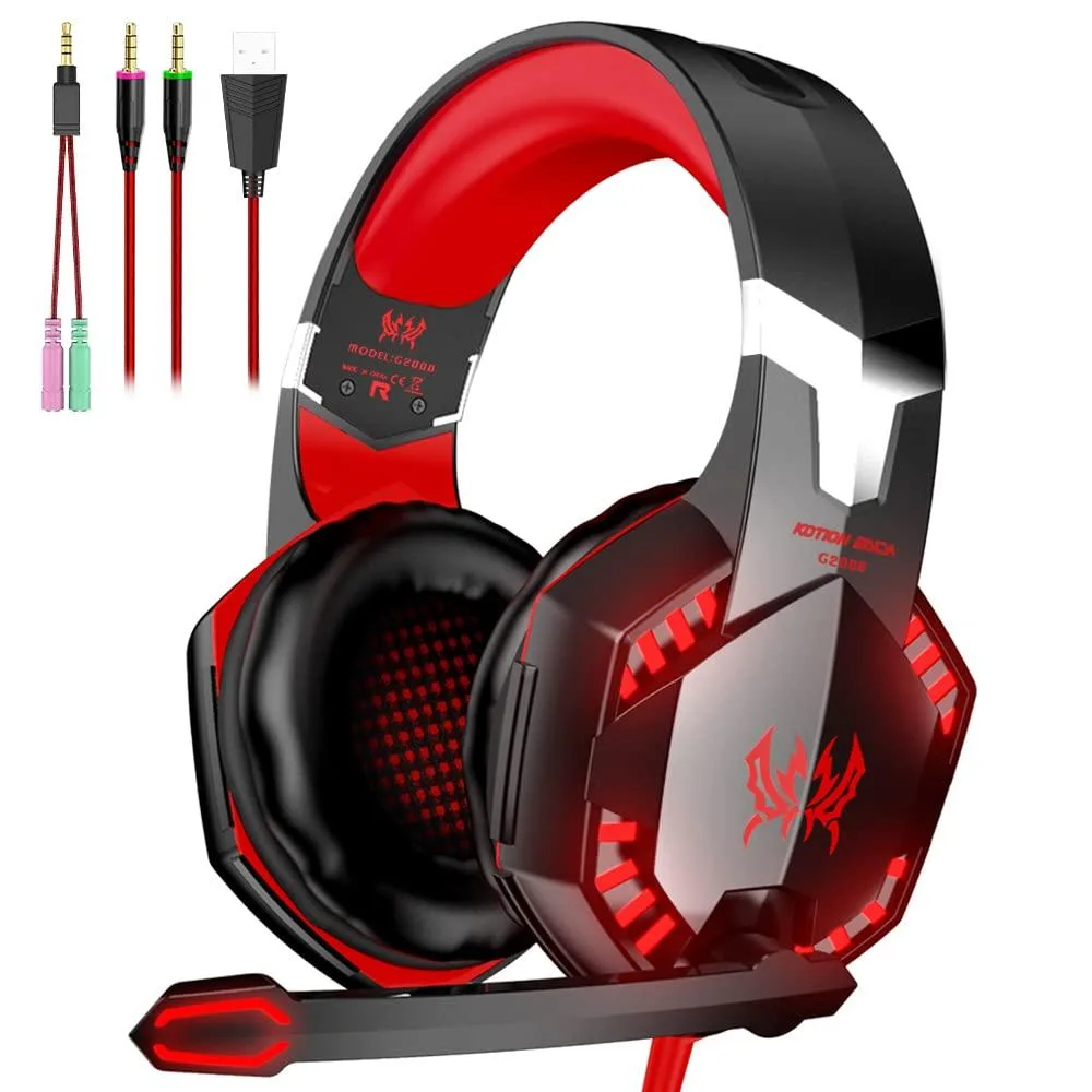  Ion G2000 Red Gaming Headset 50mm 32 ohm 102dB 3.5mm 450g Red — product photo
