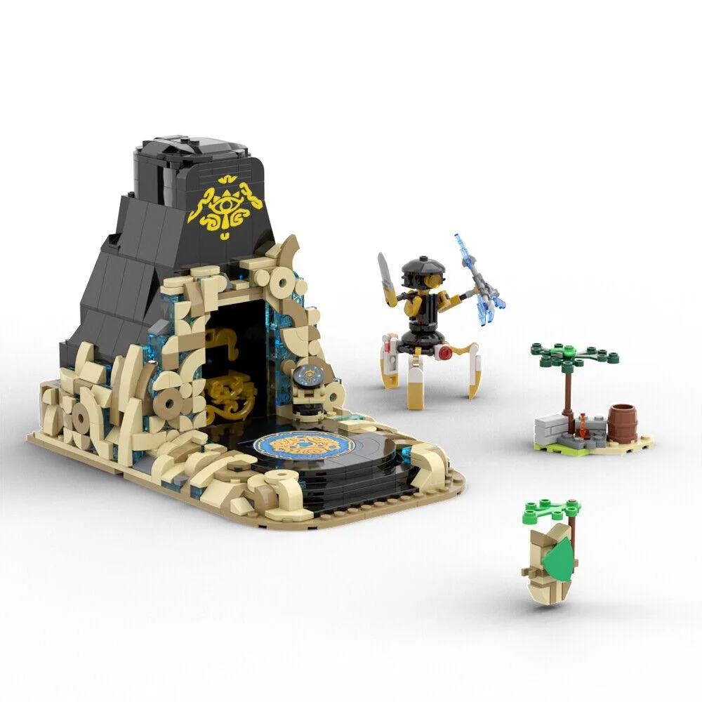 Multi-colour plastic building bricks, 697 pieces, dungeon room model