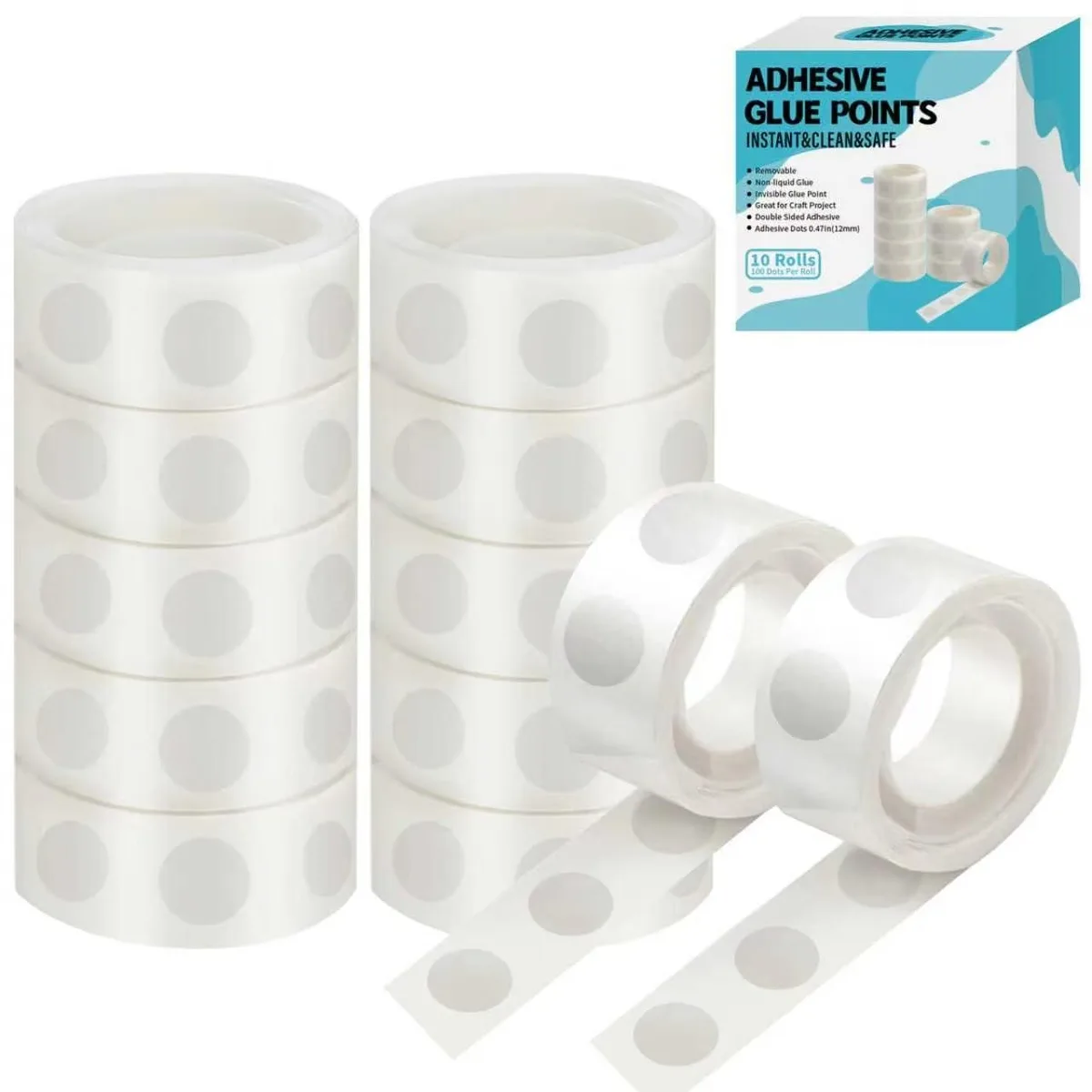  gegemaoyi 1000 Clear Double Sided Glue Dots Adhesive — product photo