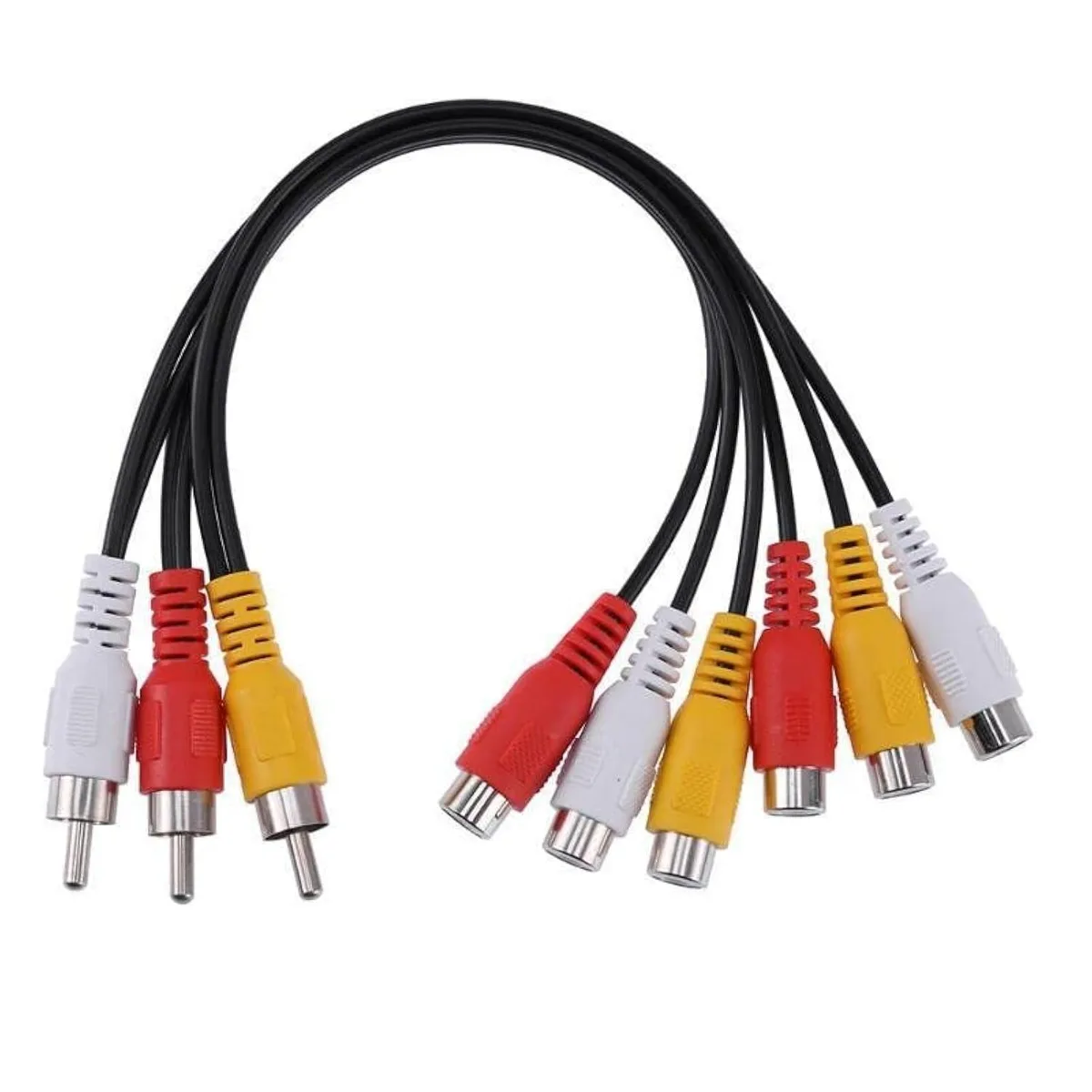  Suckoo 3RCA AV Splitter 1 in 2 Out 3 Male 6 Female 25cm — product photo