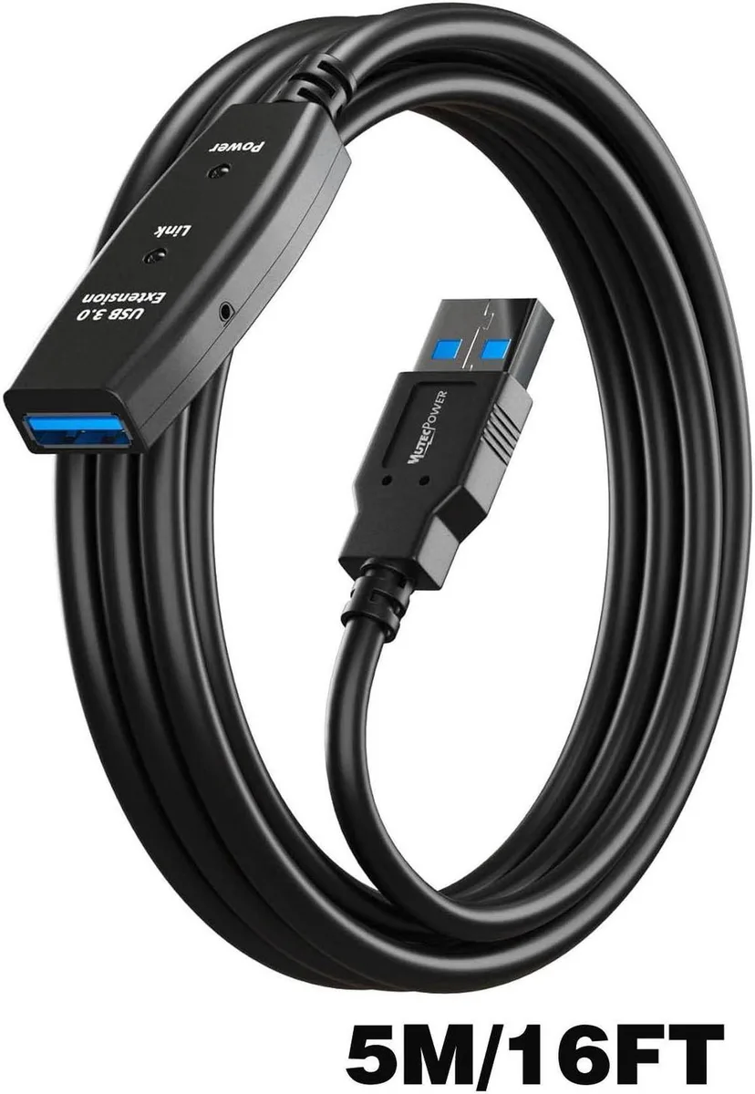 SMUGDESK SMUGDESK USB 3.0 Active Extension Cable 65FT Type A Male to Female 5 Gbps with Power Adapter — product photo