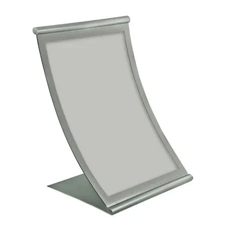 Azar Displays Azar Displays 300882 8.5 x 14 inch Curved Metal Frame Silver — product photo
