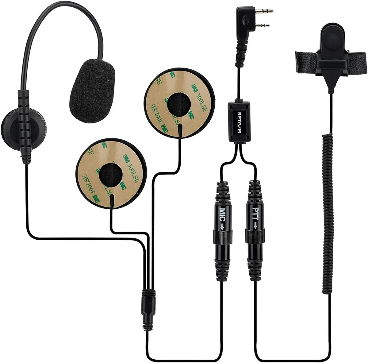 usbroway usbroway Open Full Face Motorcycle Helmet Headset two-way radio — product photo