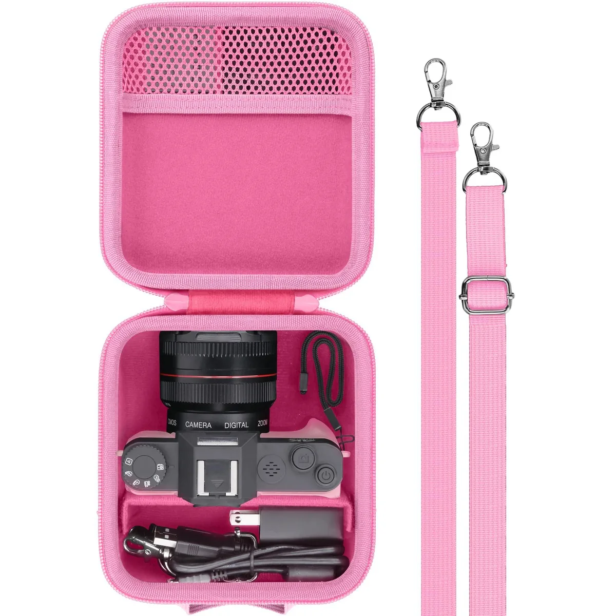  Baval Camera Case Pink for VJIANGER/VETEK/NIKICAM/Yatao 4K Vlogging Camera — product photo