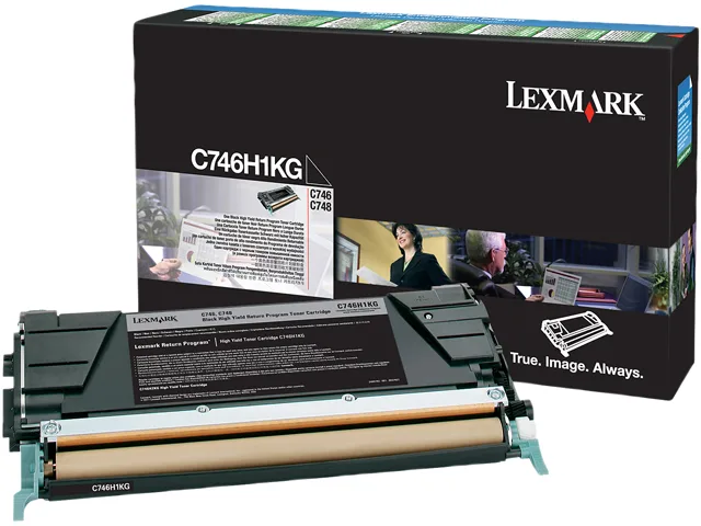 Lexmark Lexmark C746H1KG High Yield Black Toner Cartridge 12000 Pages — product photo