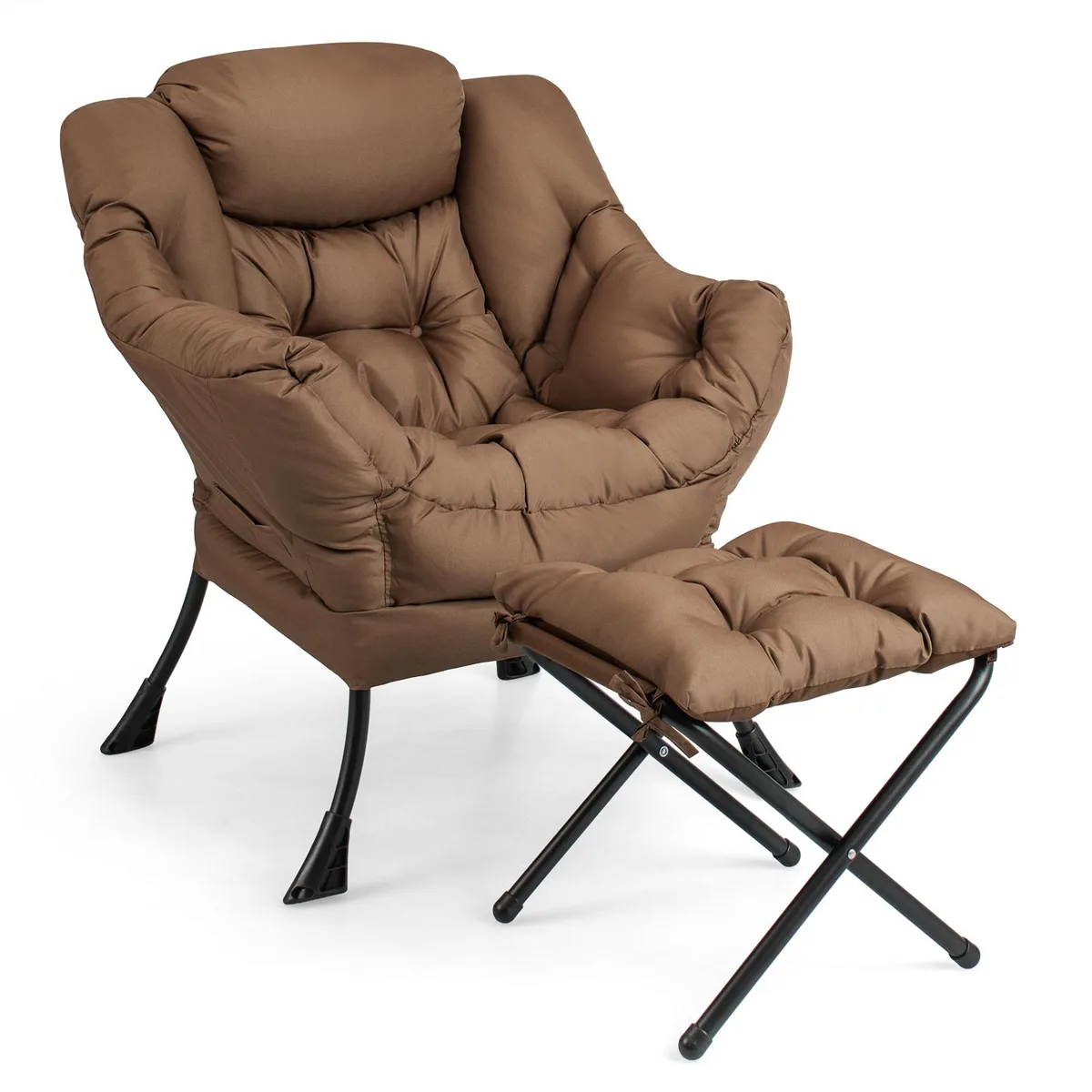 SlickBlue SlickBlue Accent Chair with Folding Footrest Brown — product photo