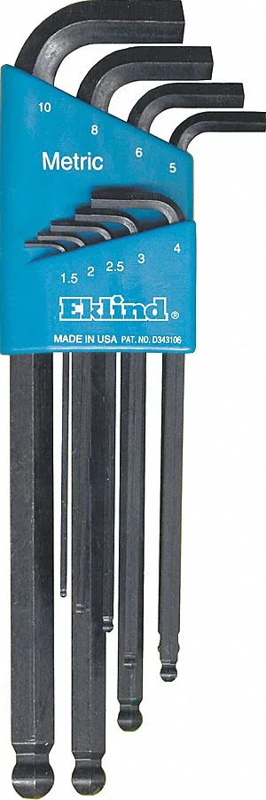 Eklind Eklind 13509 9 Piece Metric L-Shape Hex Key Set — product photo