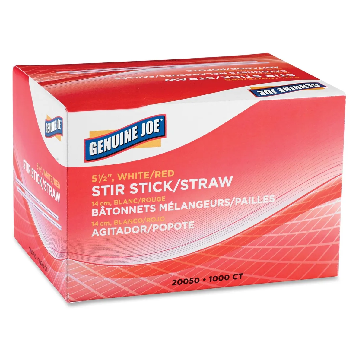 Genuine Joe Genuine Joe 20050CT Plastic Stir Sticks/Straws Cleaning — product photo