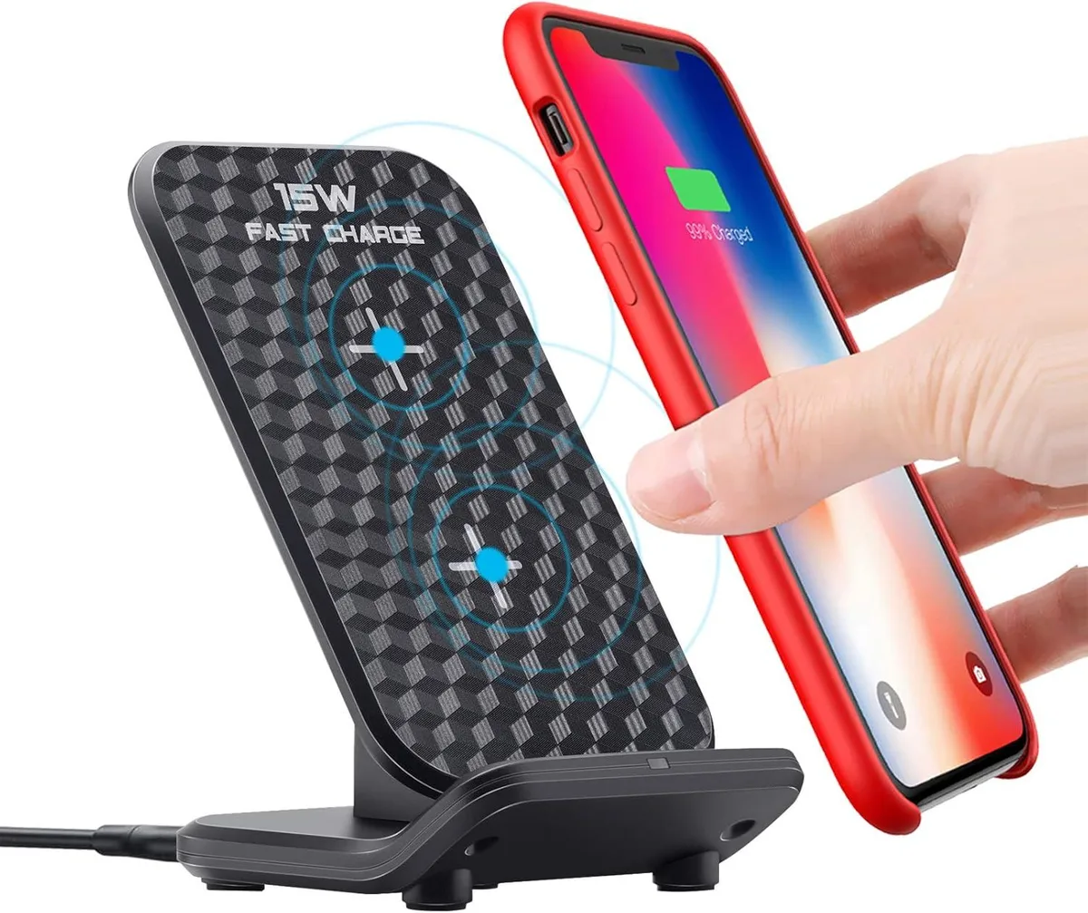 PISKEKAT PISKEKAT Wireless Charging Stand 15W Max 59 Type-C Cable — product photo