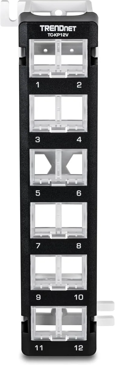 TRENDnet TRENDnet TC-KP12V 12-Port Blank Angled Keystone Patch Panel — product photo