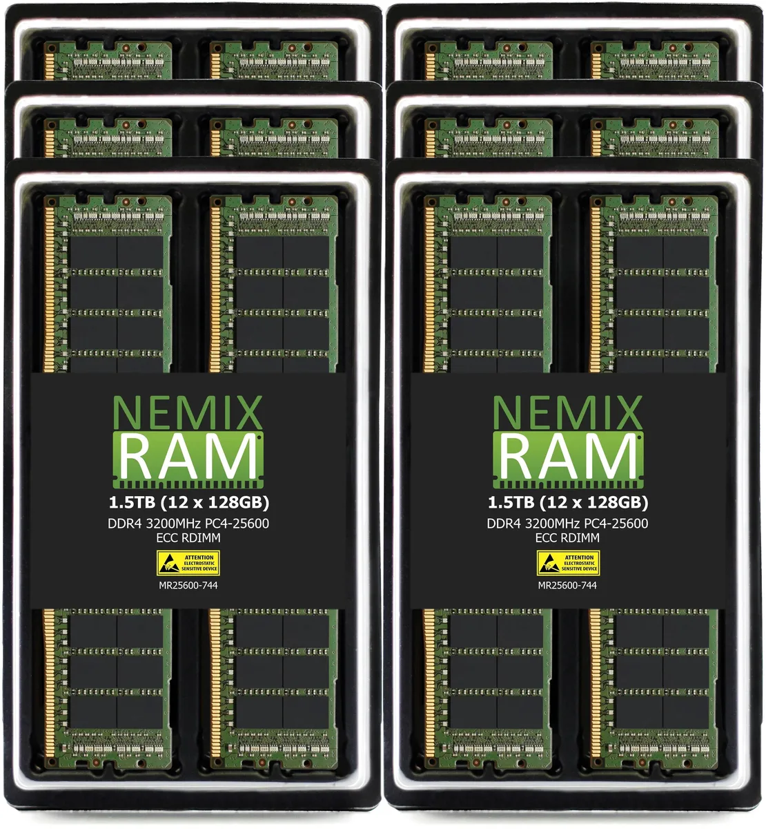 NEMIX RAM NEMIX RAM 1.5TB (12x128GB) DDR4 3200 PC4-25600 CL22 1.2V 4Rx4 ECC RDIMM Kit — product photo