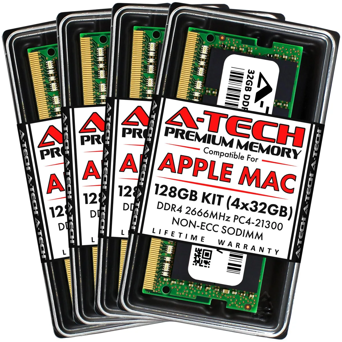 A-Tech A-Tech 128GB Kit (4x32GB) DDR4 2666MHz SODIMM 260-Pin Memory Upgrade for Apple iMac 2019 2020 — product photo