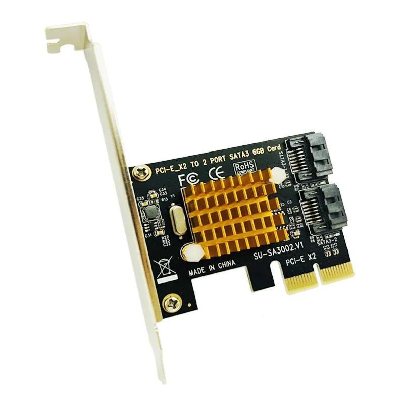 weastlinks weastlinks PCIe x2 to SATA 6Gbps 2-Port Adapter Card ASMedia1062 — product photo