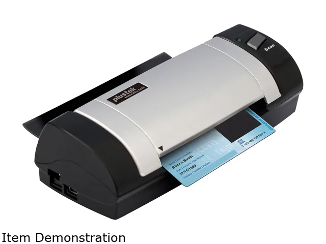 Plustek MobileOffice D620 compact flatbed scanner, light grey finish, USB powered