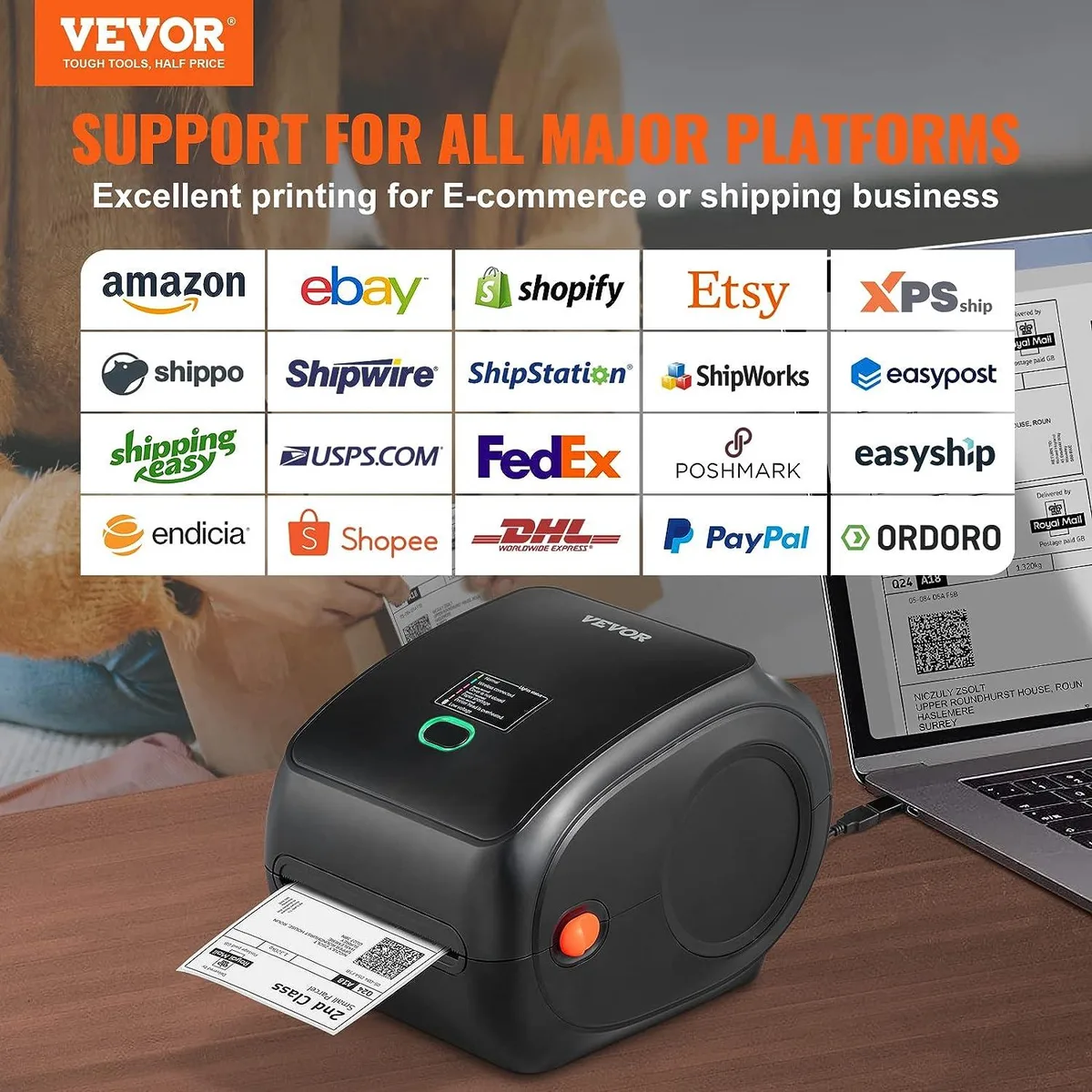 noelspace noelspace 300DPI Bluetooth Label Printer 150mm/s 40-108mm — product photo