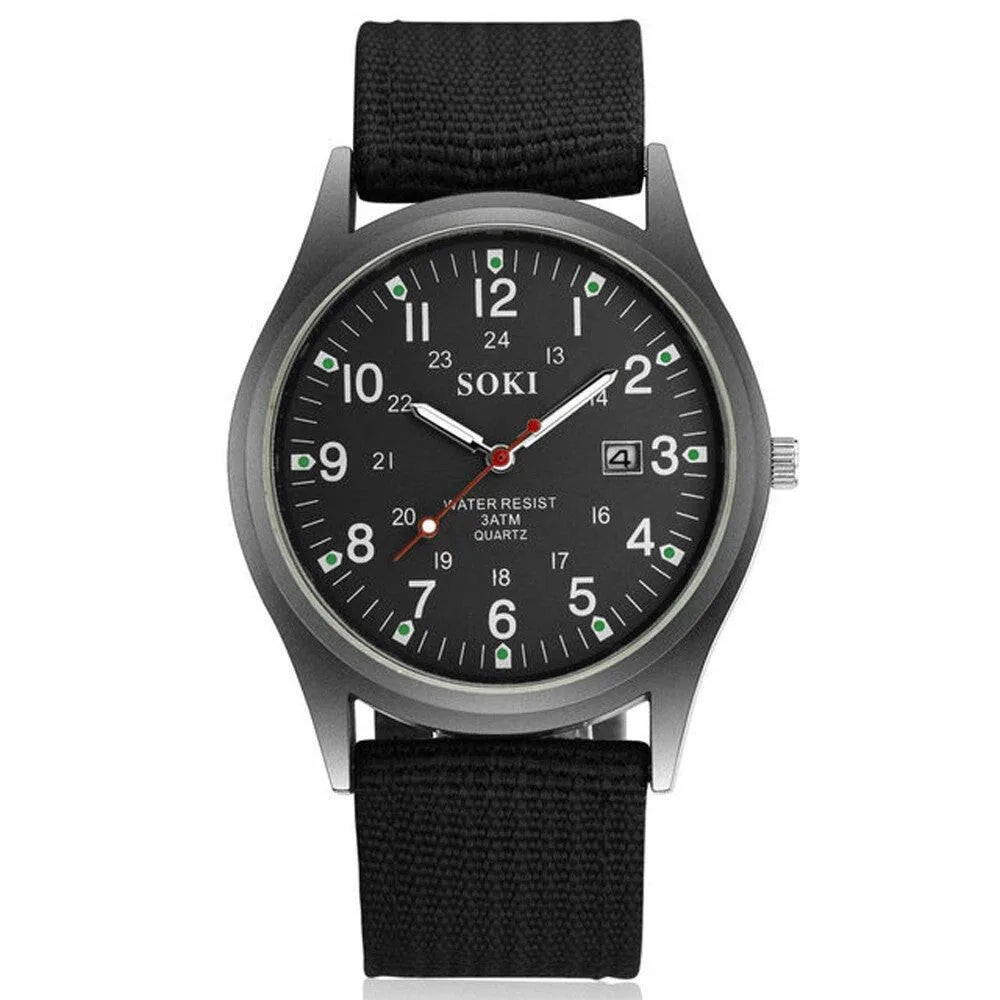 The Perfect Part The Perfect Part Military Quartz Watch Black 3.8 cm — product photo