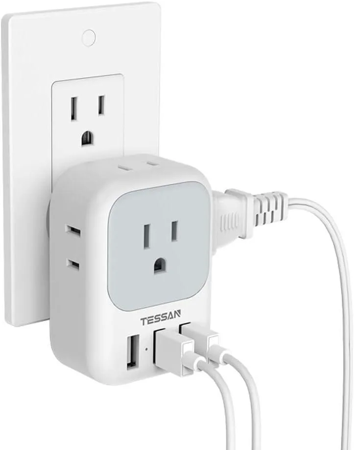 ONITOON ONITOON 7-in-1 Wall Charger 4 AC 3 USB 2.4A 3.7oz — product photo