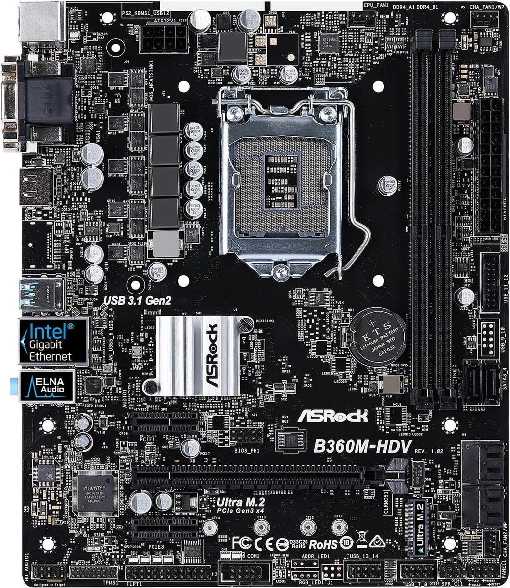 ASRock ASRock B360M-HDV Micro ATX Intel motherboard — product photo