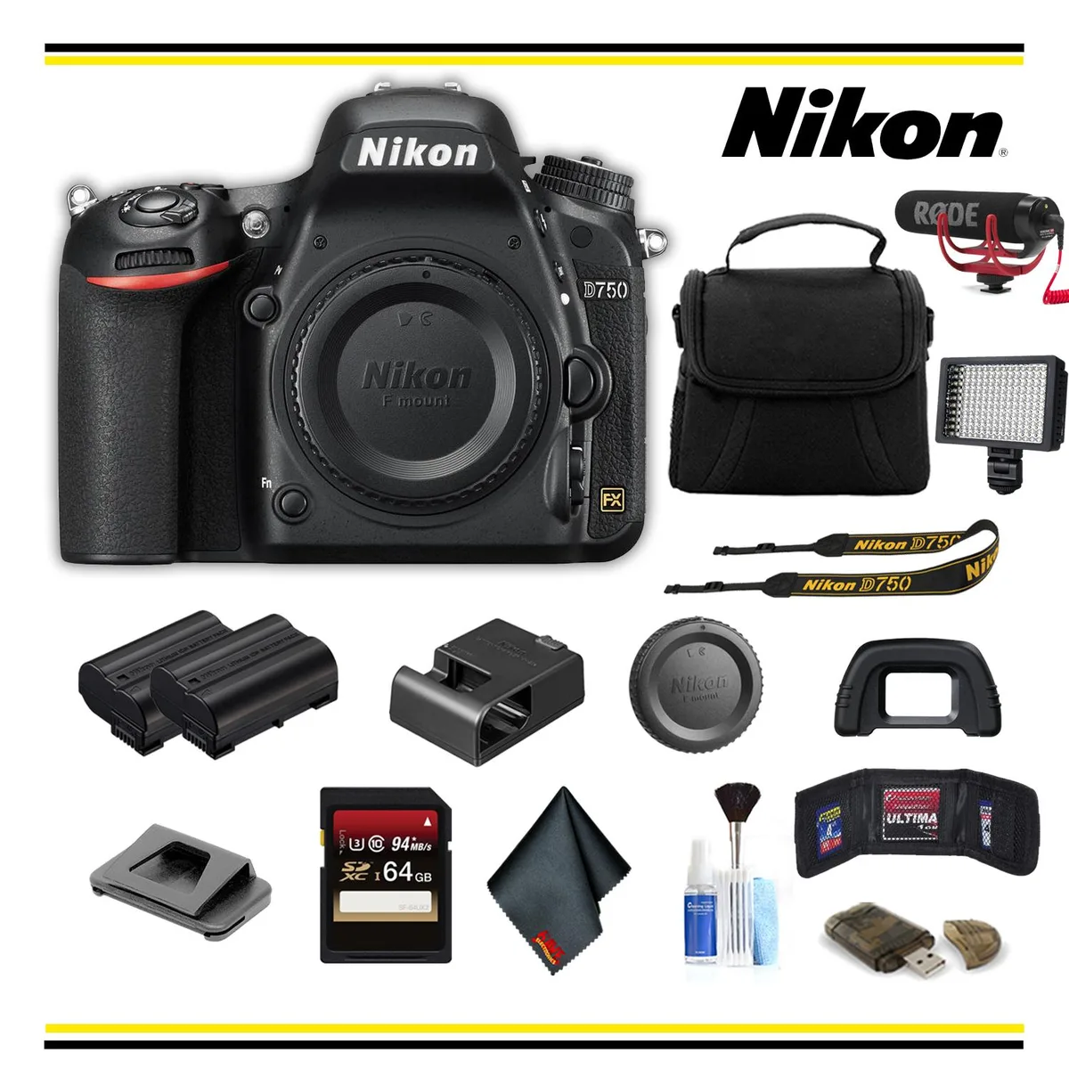 Nikon International Nikon D750 DSLR Camera Advanced Bundle (Intl Model) — product photo
