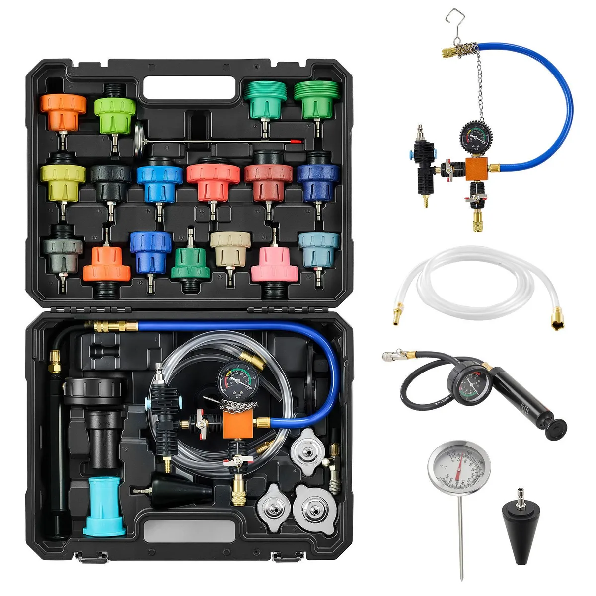 VEVOR VEVOR Coolant Pressure Tester Kit 47pcs 3 Metal Adapters Cooling — product photo